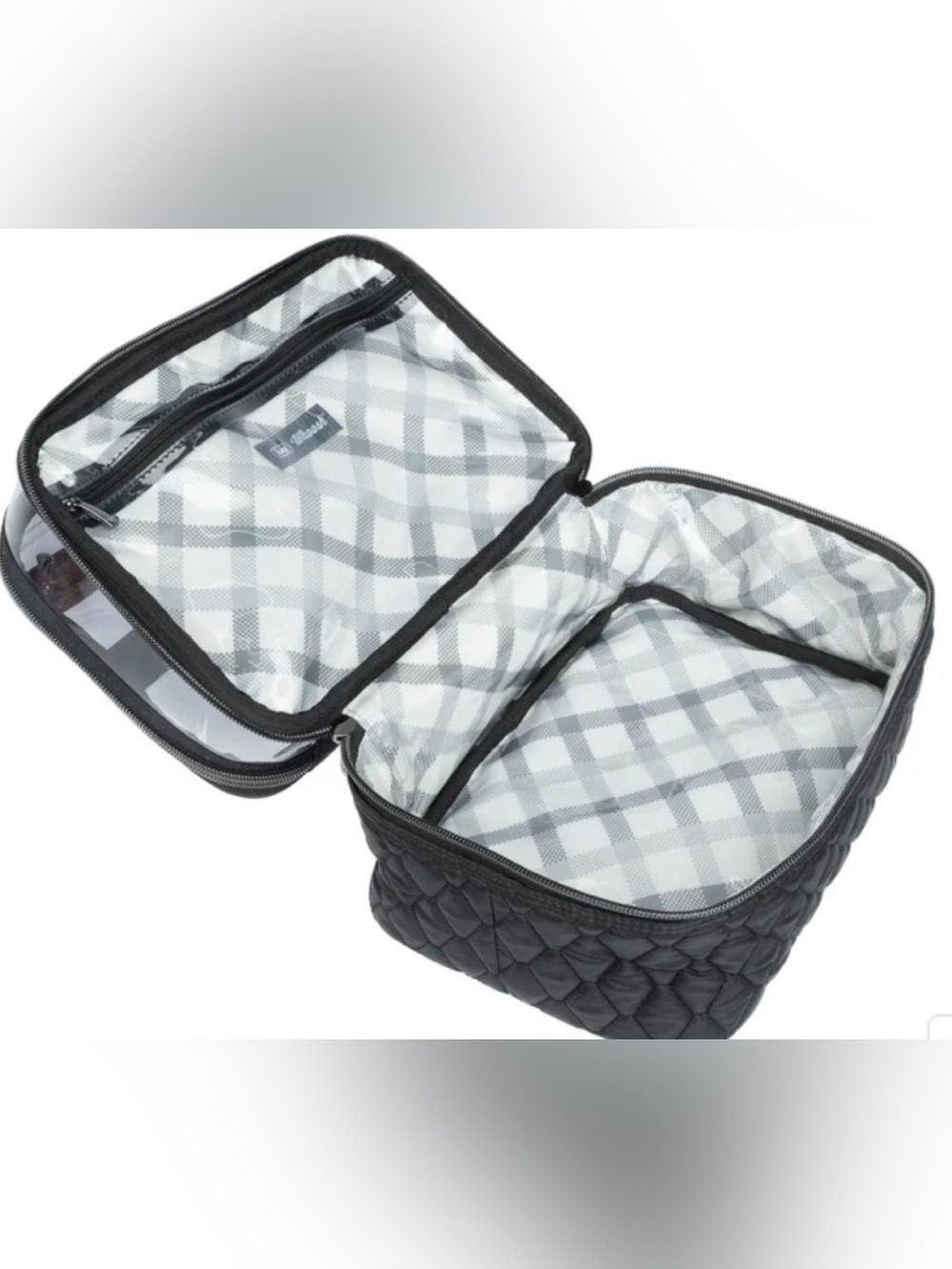 Whoosh Quilted Clear Top Cosmetic Case. Black. NWT - Picture 6 of 10